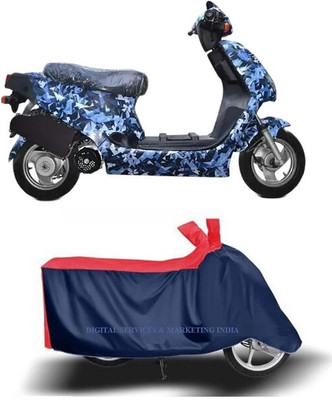 DSAMI Two Wheeler Cover for Hero(Electric AXLHE-20, Blue)