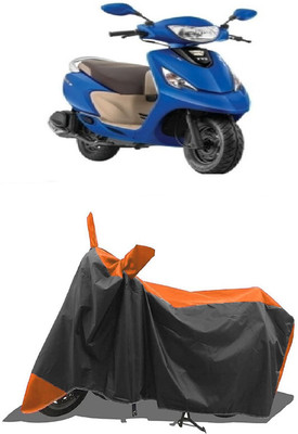 SUGASHRI Waterproof Two Wheeler Cover for TVS(Zest 110, Orange, Black)