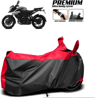 SK AUTO Waterproof Two Wheeler Cover for Bajaj(Pulsar 220, Grey, Red)