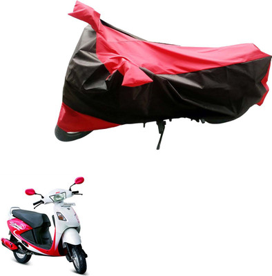 Mdstar Waterproof Two Wheeler Cover for Hero(Pleasure, Black, Red)