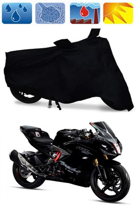 Mdstar Waterproof Two Wheeler Cover for TVS(Apache RTR 310 BS6, Black)