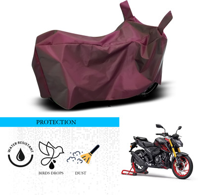 ANTHUB Waterproof Two Wheeler Cover for TVS(Apache RTR 200 4V, Maroon)