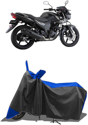 SUGASHRI Waterproof Two Wheeler Cover for Yamaha(SZ-RR V2 BS6, Blue, Black)