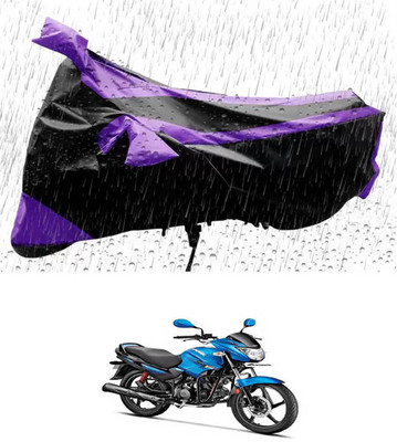 RONISH Waterproof Two Wheeler Cover for Hero(Glamour FI, Purple, Black)