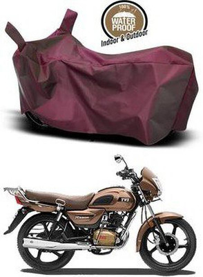 SK AUTO Two Wheeler Cover for TVS(Radeon, Maroon)