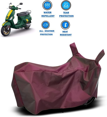 PAGORA Waterproof Two Wheeler Cover for Vespa(Vespa, Maroon)