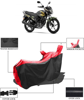 DeepShakshi AUTOMOTIVE Two Wheeler Cover for Yamaha(Saluto, Red, Black)