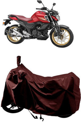 SUGASHRI Waterproof Two Wheeler Cover for Yamaha(FZ S FI New BS6, Maroon)
