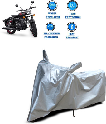 PAGORA Two Wheeler Cover for Royal Enfield(Classic 350, Silver)