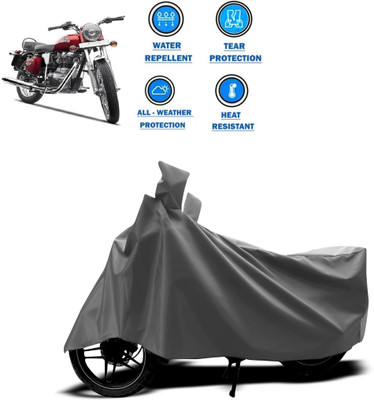 CODOKI Two Wheeler Cover for Royal Enfield(Electra, Grey)