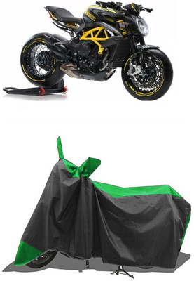SUGASHRI Waterproof Two Wheeler Cover for MV Agusta(Dragster800 RR, Green, Black)