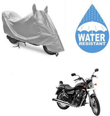 SK AUTO Waterproof Two Wheeler Cover for Royal Enfield(Thunderbird 350, Silver)
