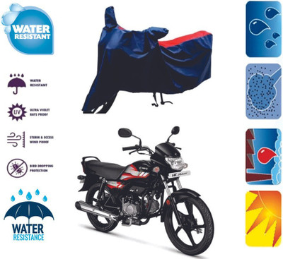 Mdstar Waterproof Two Wheeler Cover for Hero(HF Deluxe, Red, Blue)