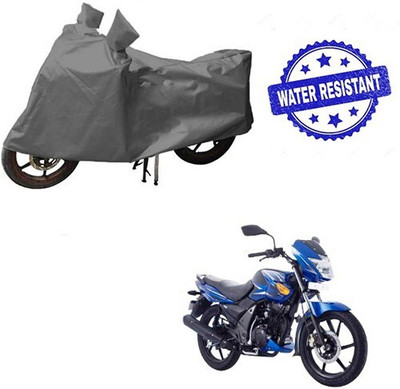 DeepShakshi AUTOMOTIVE Waterproof Two Wheeler Cover for TVS(Flame SR125, Grey)