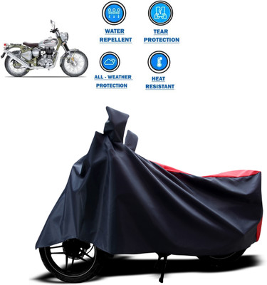 CODOKI Two Wheeler Cover for Royal Enfield(Bullet Trials 500, Red)