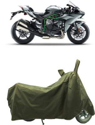 Coxtor Waterproof Two Wheeler Cover for Kawasaki(Ninja H2 BS6, Gold)