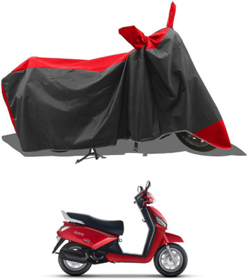 SK AUTO Two Wheeler Cover for Mahindra(Red, Black)
