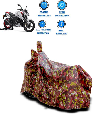 PAGORA Two Wheeler Cover for TVS(Apache RTR 160 4V, Red)