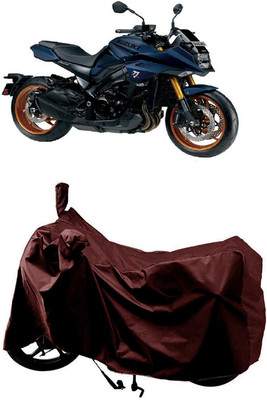SUGASHRI Waterproof Two Wheeler Cover for Suzuki(Katana BS6, Maroon)
