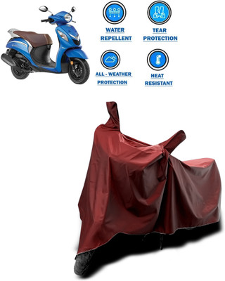 PAGORA Waterproof Two Wheeler Cover for Yamaha(Fascino, Maroon)
