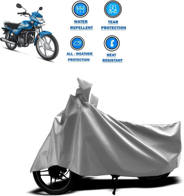 CODOKI Two Wheeler Cover for Hero(HF Deluxe Eco, Silver)