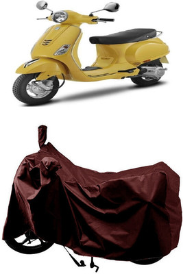 SUGASHRI Waterproof Two Wheeler Cover for Vespa(Vespa LX 125, Maroon)