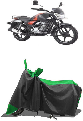 SUGASHRI Waterproof Two Wheeler Cover for Bajaj(V12, Green, Black)
