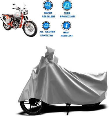 CODOKI Two Wheeler Cover for Royal Enfield(Bullet Trials 350, Silver)