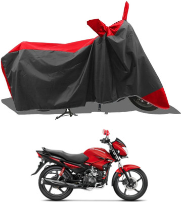 SK AUTO Two Wheeler Cover for Hero(Glamour BS6, Red, Black)