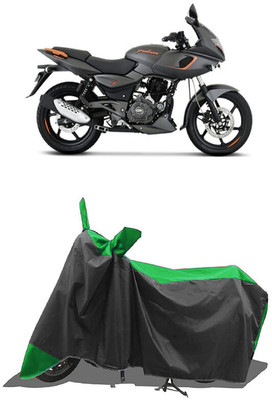 SUGASHRI Waterproof Two Wheeler Cover for Bajaj(Pulsar 180F, Green, Black)
