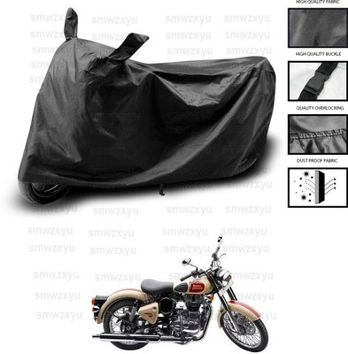 SK AUTO Waterproof Two Wheeler Cover for Royal Enfield(Bullet 500, Black)