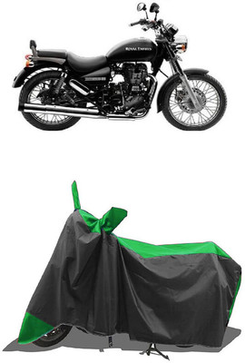 SUGASHRI Waterproof Two Wheeler Cover for Royal Enfield(Thunderbird 500, Green, Black)