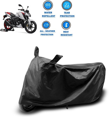 CODOKI Two Wheeler Cover for TVS(Apache RTR 160 4V, Black)