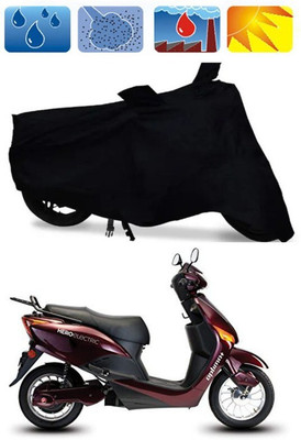 Mdstar Waterproof Two Wheeler Cover for Hero(Electric Optima HS500 ER BS6, Black)