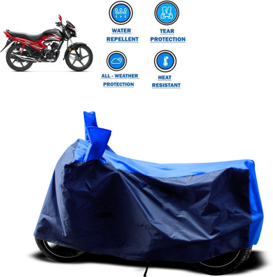 CODOKI Two Wheeler Cover for Honda(Dream Yuga, Blue)