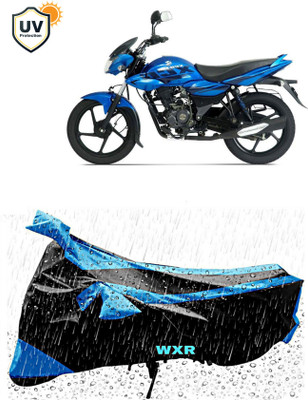 WXR Waterproof Two Wheeler Cover for Bajaj(XCD 125cc, Black, Blue)