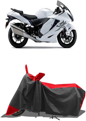 SUGASHRI Waterproof Two Wheeler Cover for Suzuki(Hayabusa, Red, Black)