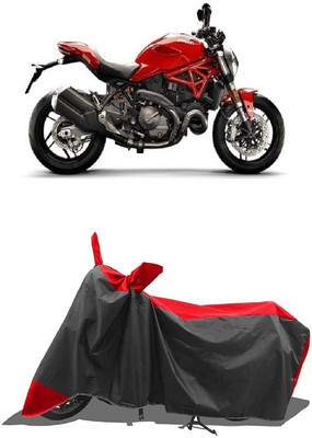 SUGASHRI Waterproof Two Wheeler Cover for Ducati(Monster 82, Red, Black)