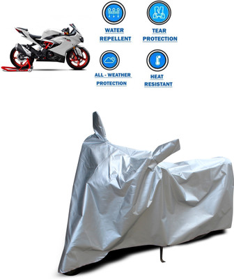 CODOKI Two Wheeler Cover for TVS(Apache RR 310, Silver)