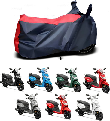 SK AUTO Waterproof Two Wheeler Cover for Hero(Pleasure+ 110, Blue, Red)