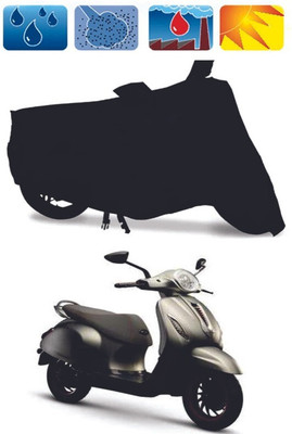Mdstar Waterproof Two Wheeler Cover for Bajaj(Chetak, Black)