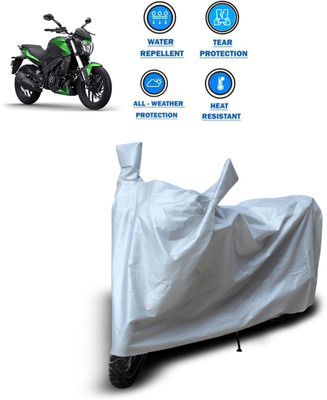 GOSHIV-car and bike accessories Two Wheeler Cover for Bajaj(Dominar, Silver)