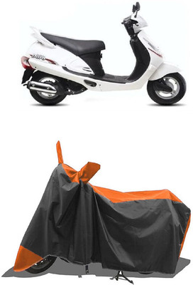 SUGASHRI Waterproof Two Wheeler Cover for Mahindra(Duro 125, Orange, Black)