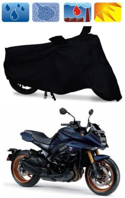 Mdstar Waterproof Two Wheeler Cover for Suzuki(Katana BS6, Black)