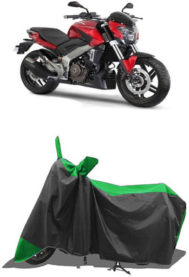 SUGASHRI Waterproof Two Wheeler Cover for Bajaj(Pulsar 250, Green, Black)