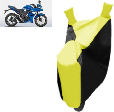 SK AUTO Two Wheeler Cover for Suzuki(Gixxer SF, Black, Yellow)