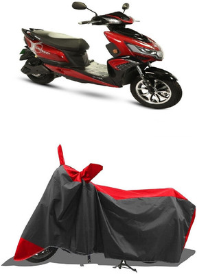 SUGASHRI Waterproof Two Wheeler Cover for Okinawa(i-Praise, Red, Black)