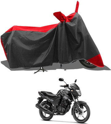 SK AUTO Two Wheeler Cover for Yamaha(Red, Black)