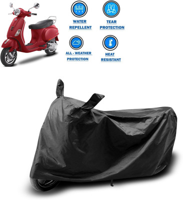 PAGORA Two Wheeler Cover for Piaggio(Vespa VXL 125, Black)