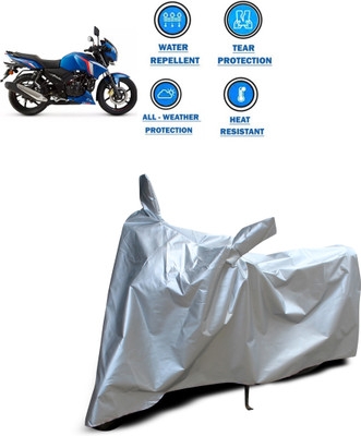 CODOKI Two Wheeler Cover for TVS(Apache RTR 180, Silver)